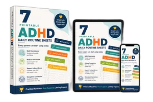 ADHD Daily Routine Sheets guide cover